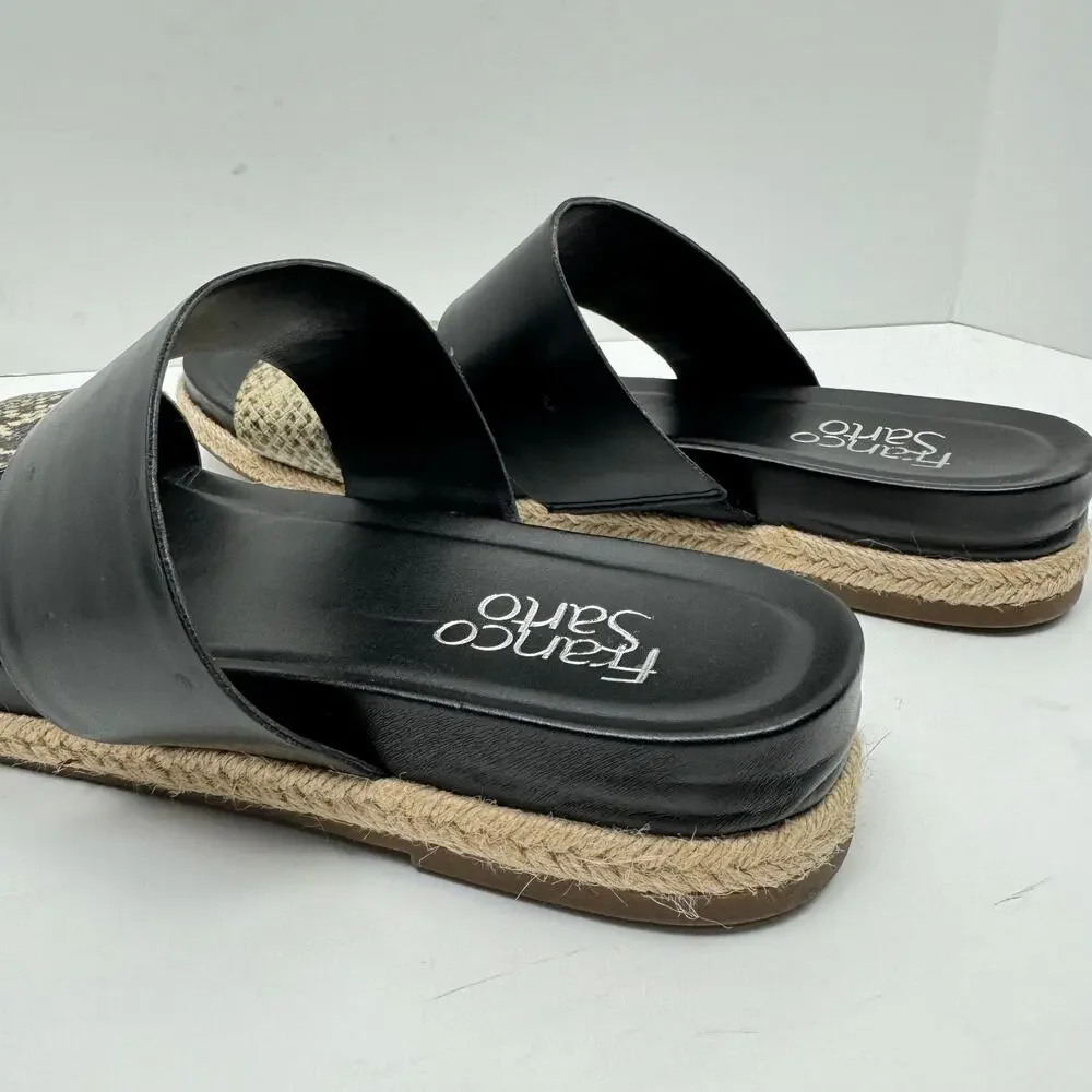 Franco Sarto | Babs Reptile Snakeskin Vegan Leather Espadrille Slide Sandals - Picture 8 of 10